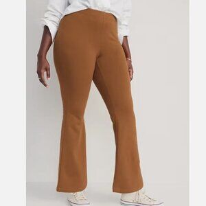 NEW Old Navy XL Bourbon Brown High Waisted Fleece Lined Flare Leggings